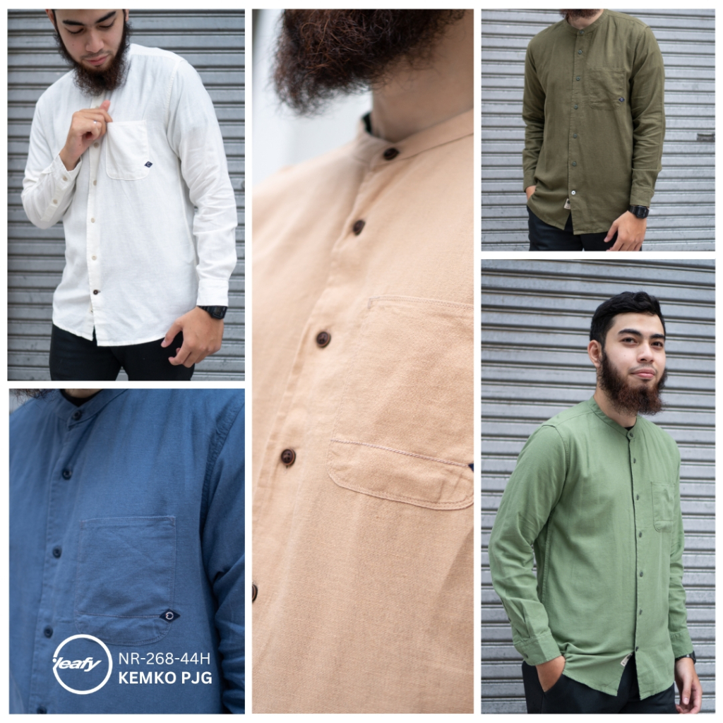 LEAFY Kemeja Koko Kemko Pria Tangan Panjang 268