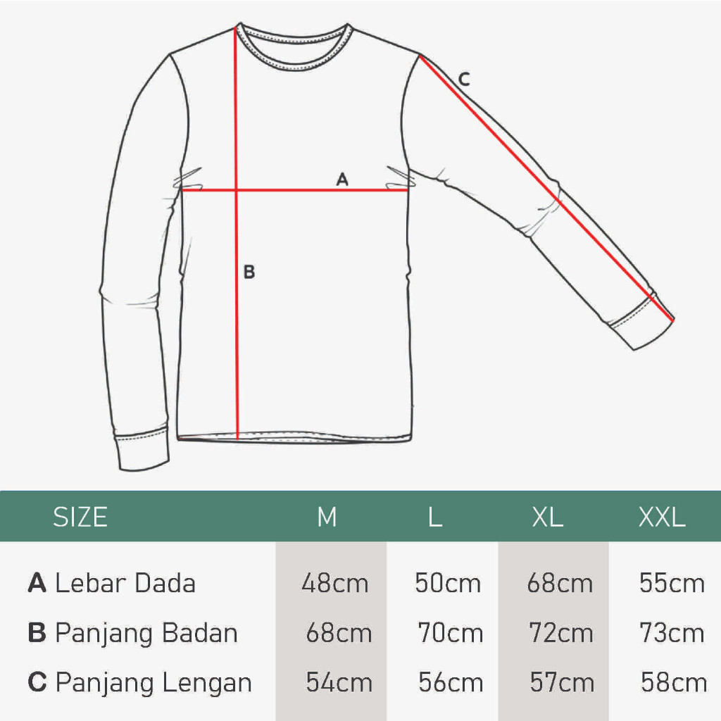 Kaos Levis | Kaos Pria Lengan Panjang | Two Horses