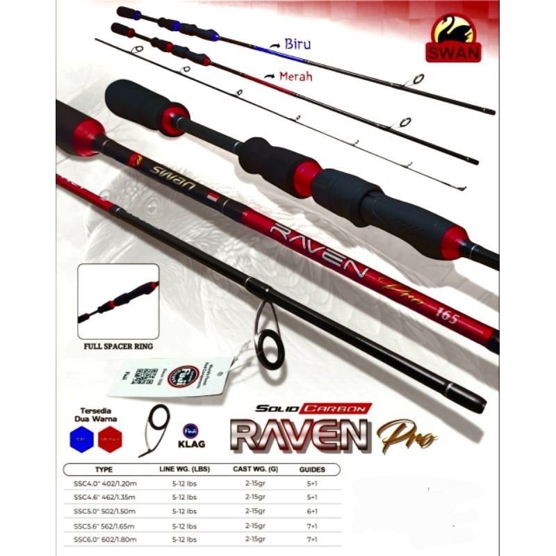 JORAN SWAN RAVEN 165 180 5-12LB / JORAN CARBON SOLID / JORAN FUJI