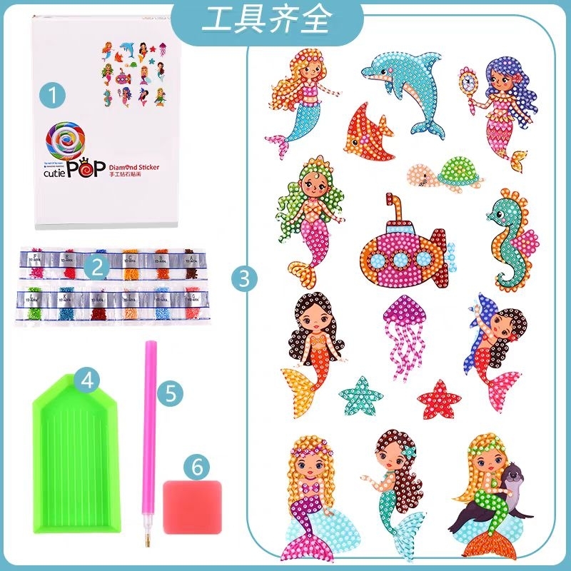 

DIY stiker diamond painting. stiker diamond 5D. diamond art sticker
