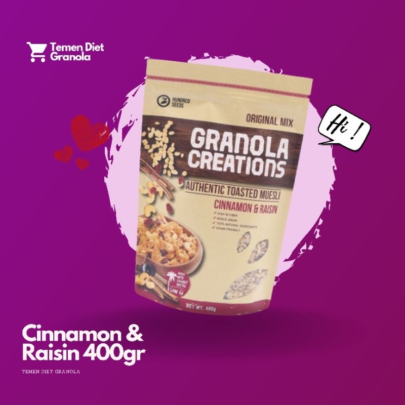 

Granola Creations 400 gr Cinnamon & Raisin-Original Mix