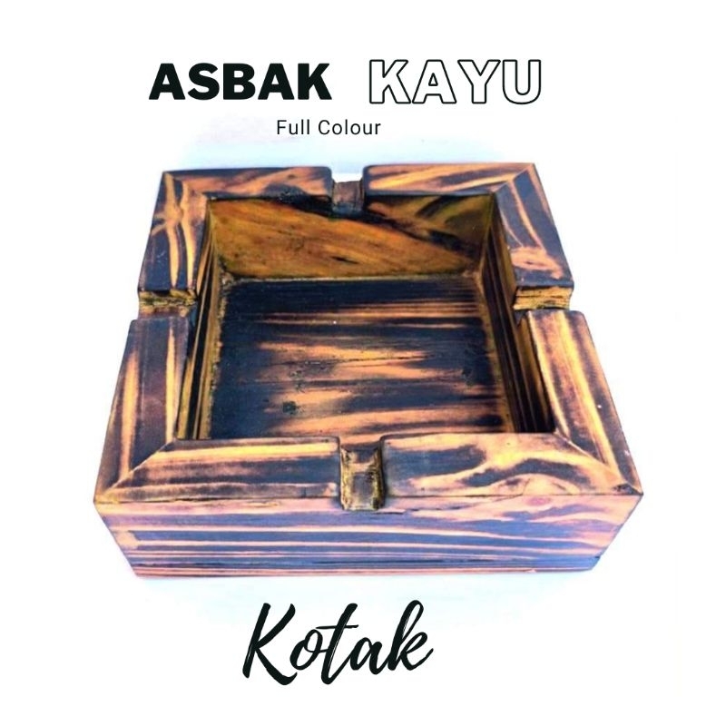 Asbak Kayu Asbak Kotak Asbak Warna-warni