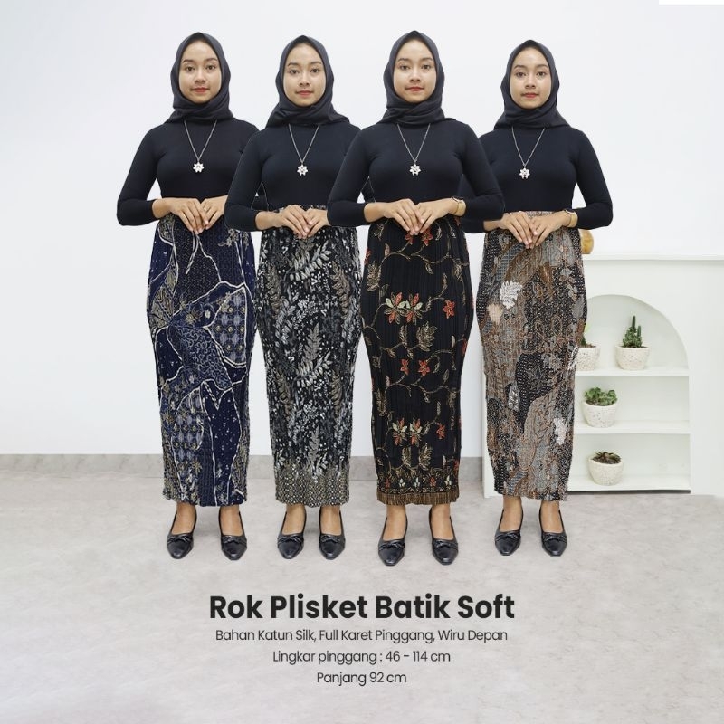 Rok Plisket Batik Fit To XL - Naira Batik