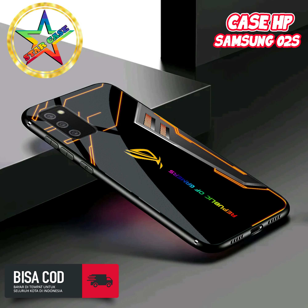 Case Samsung A02S Motif [ROG GAMERS] Casing Samsung A02S TERBARU Hardcase Glossy Kilau 2D Case Hp Sa