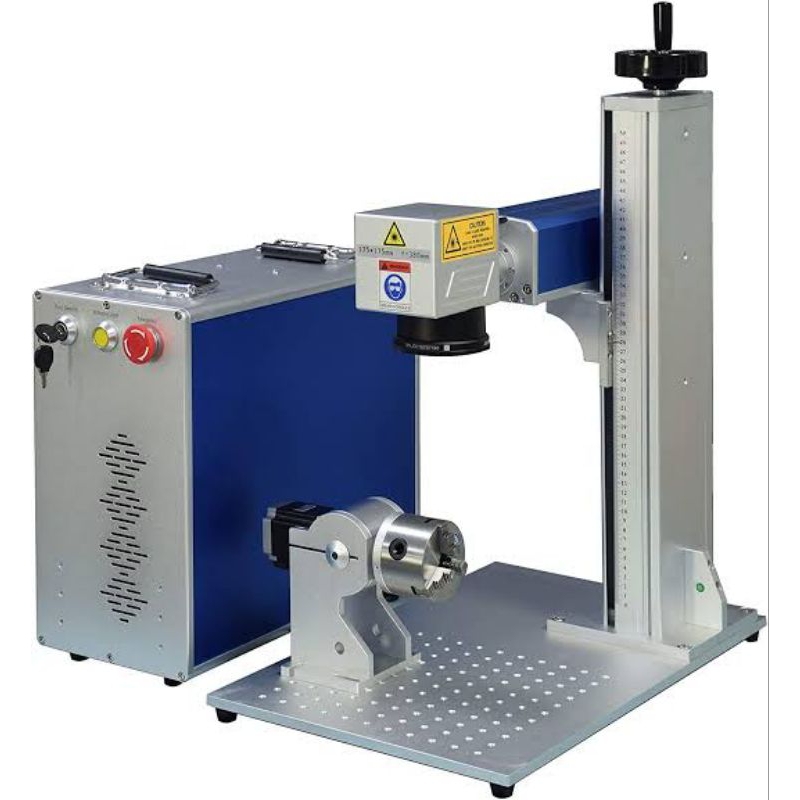 MESIN LASER FIBER + ROTARY ENGRAVER 30 WATT