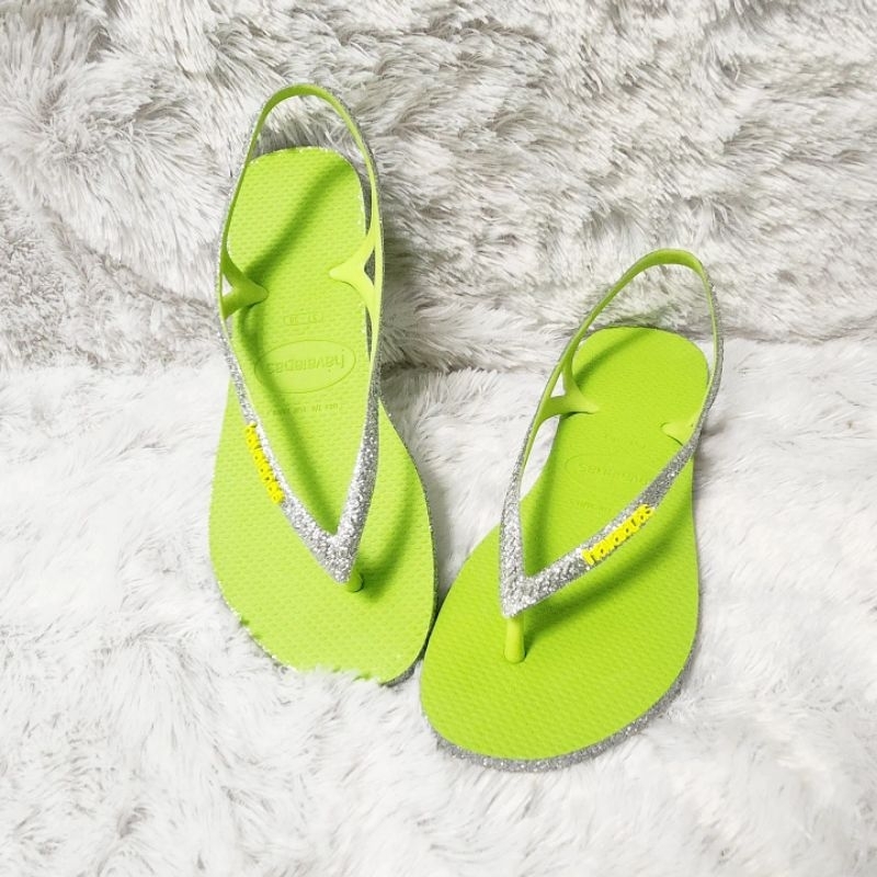 HAVAIANAS SUNNY SPARKLE SANDAL LEMON GREEN