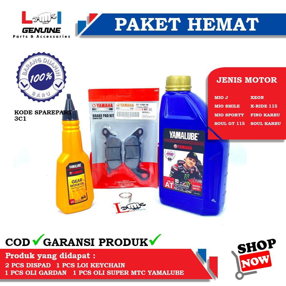 -LOI- PAKET SERVICE HEMAT YAMALUBE SUPER MATIC SET YAMALUBE GEAR 140ML &amp; DISPAD NMAX, AEROX, LEXI