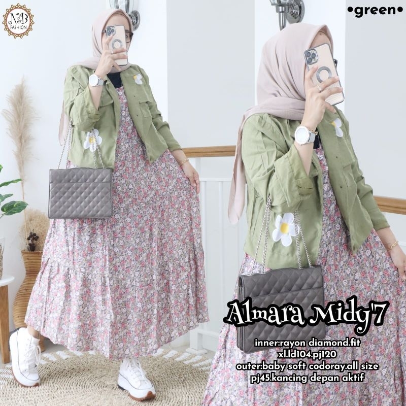 ALMARA MIDY ORI BY N&B FASHION. GAMIS. DRESS. SETELAN OUTER