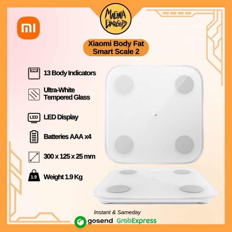 Xiaomi Mi Body Composition Smart Scale 2 - Fat Weight Scale LED - Timbangan Berat Badan Digital