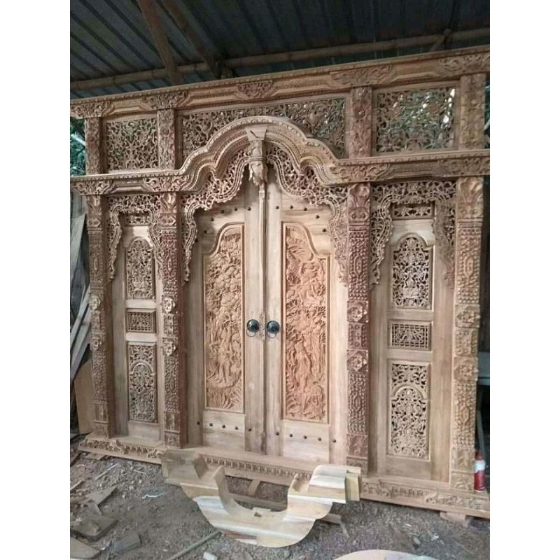 Pintu Gebyok Ramayana JATI TUA 300x270 Jepara