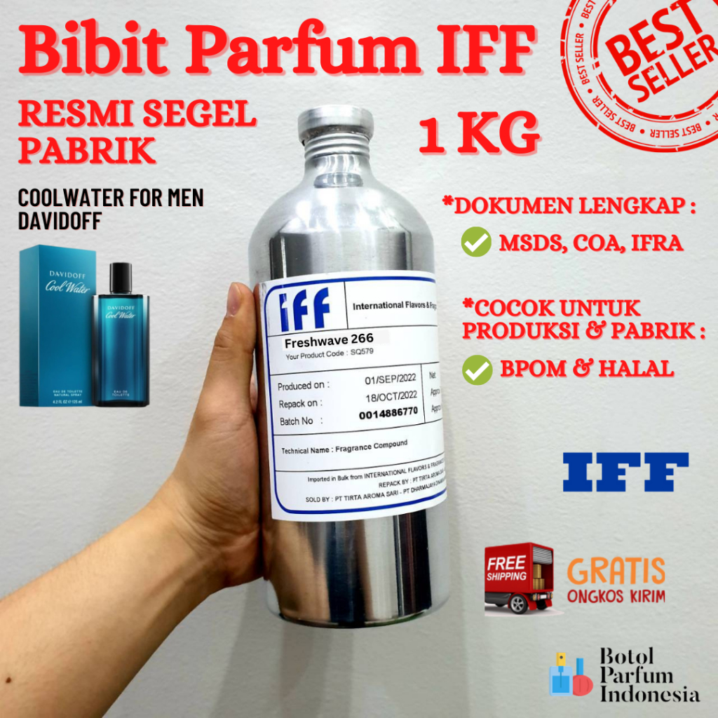 BIBIT PARFUM SEGEL Freshwave 266 BY IFF MURNI 100% - MSDS COA IFRA