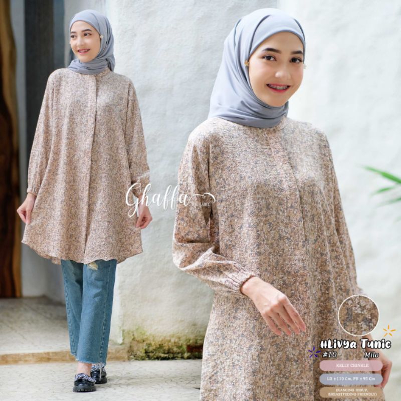 #LIVYA TUNIC #10.  , KELLY CRINKLE,   PRODUK ORI GAFFA THE LABEL