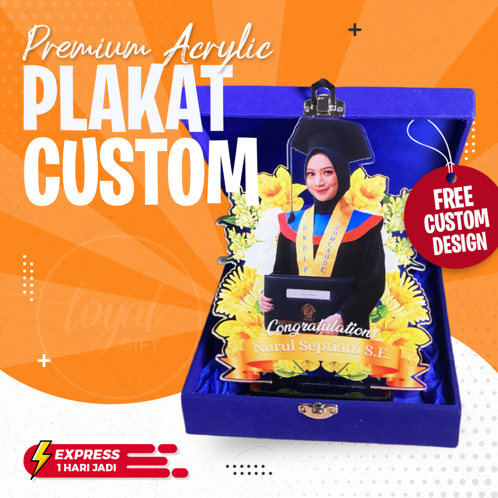 PLAKAT AKRILIK CUSTOM - GARANSI GANTI BARU