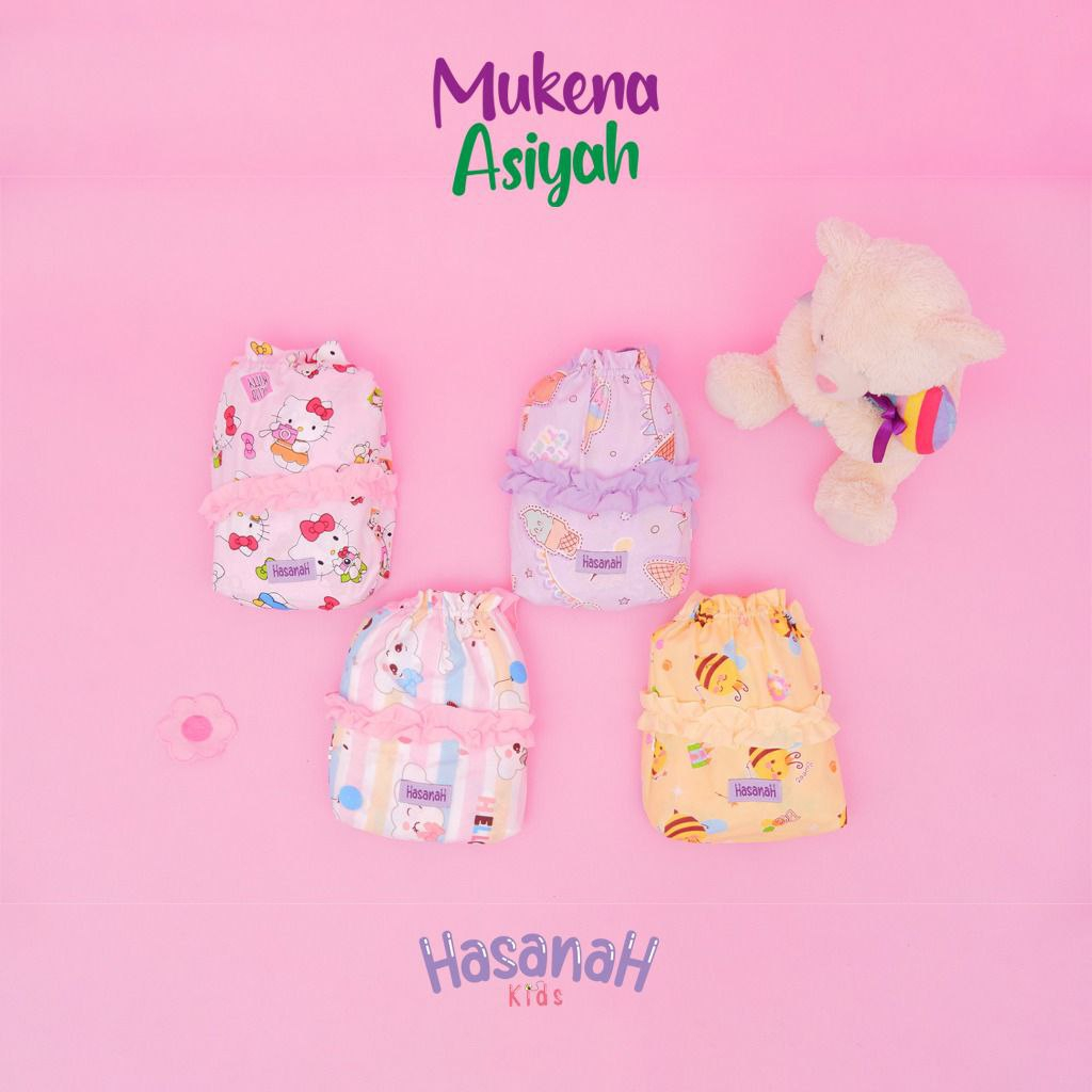 Afsheenastore Mukena Asiyah /Mukena Anak 2in1/mukena travel anak