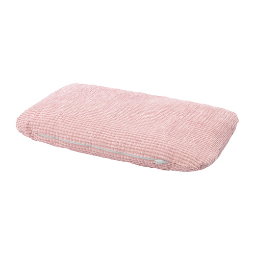 LURVIG Bantal kursi, merah muda / abu muda, 46x74 cm