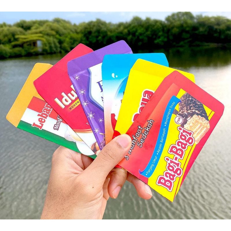 

10 PCS AMPLOP LEBARAN PAK PACK KARAKTER ANAK MOTIF ATM SNACK RANDOM UNIK