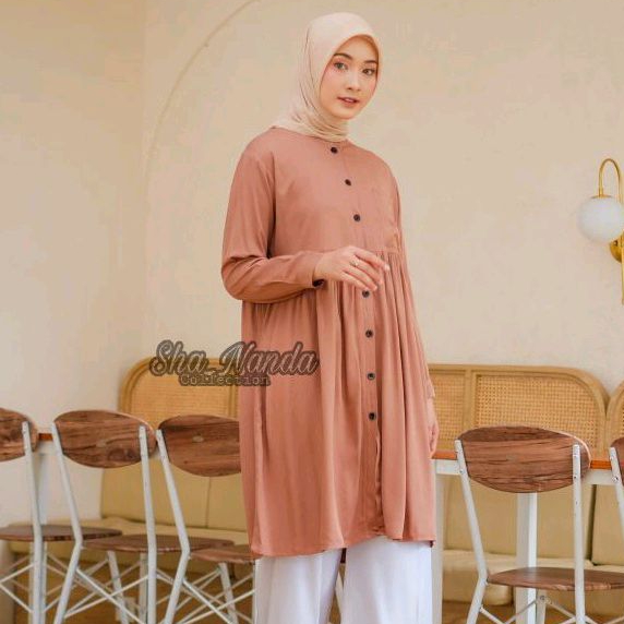 Tunik wanita premium atasan wanita rayon Uniqlo