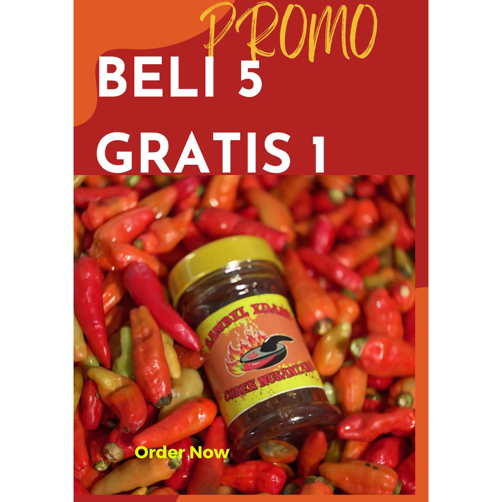 **BELI 5 GRATIS 1** SAMBEL PEDAS EDANZ DAN SEDANG AJA [ALL VARIAN]  BELI 5 GRATIS 1 SAMBAL OLAHAN DENGAN CITARASA NUSANTARA YANG BIKIN KAMU AUTO NAMBAH NASI, LAGI DAN LAGI.  LEVEL PEDES EDANZ BIKIN KETAGIHAN, LEVEL SEDENG AJA BIKIN MAKAN MAKIN NIKMAT.