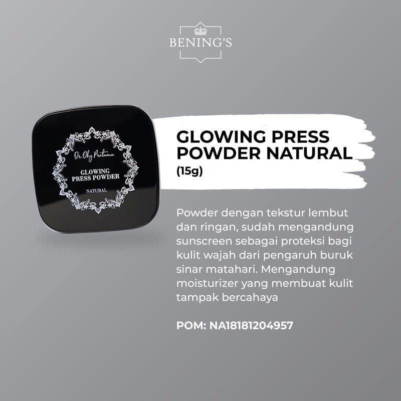 Bedak Padat Bening's by dr Oky Pratama Glowing Press Powder / Compact Powder