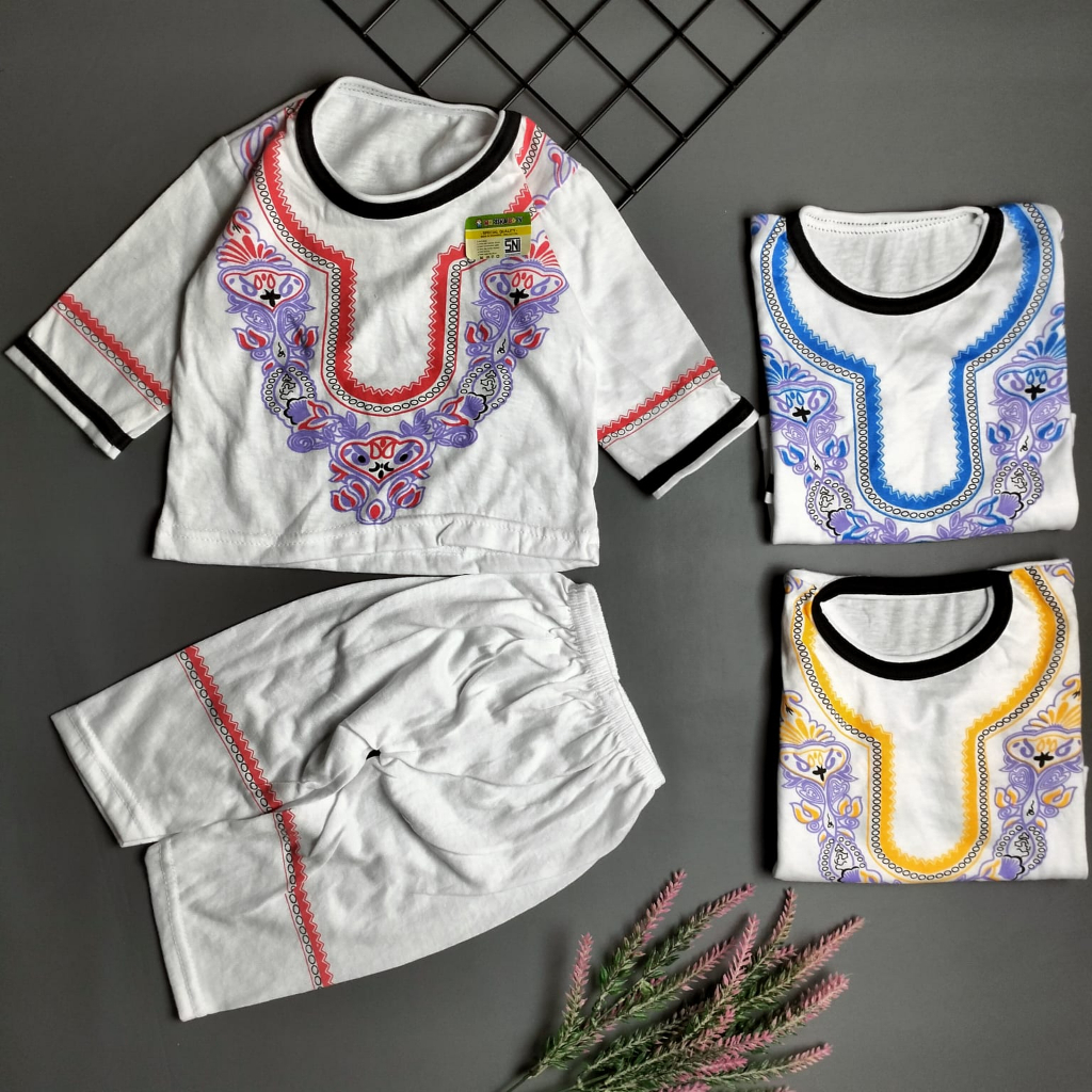 setelan koko bayi baju muslim bayi 0-6 bulan