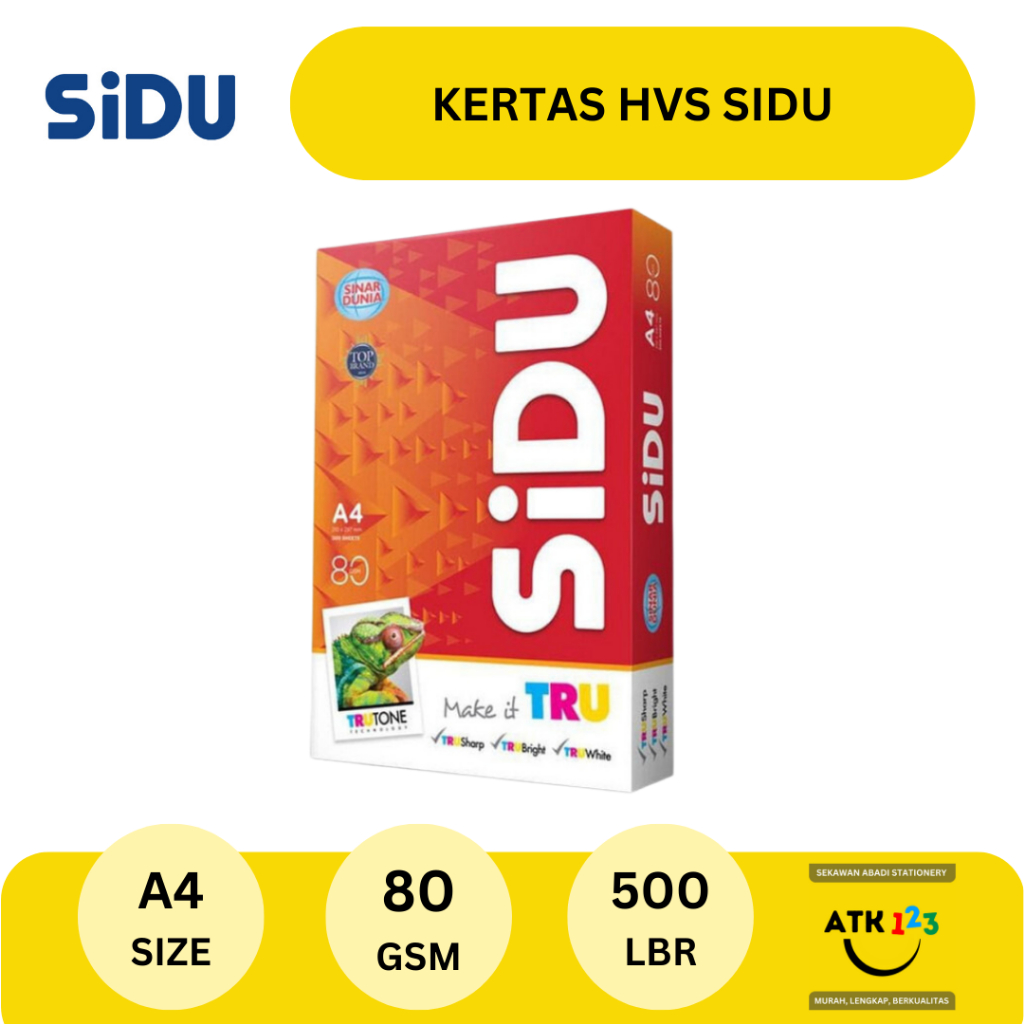 Kertas HVS A4 80 gram Sinar Dunia SIDU