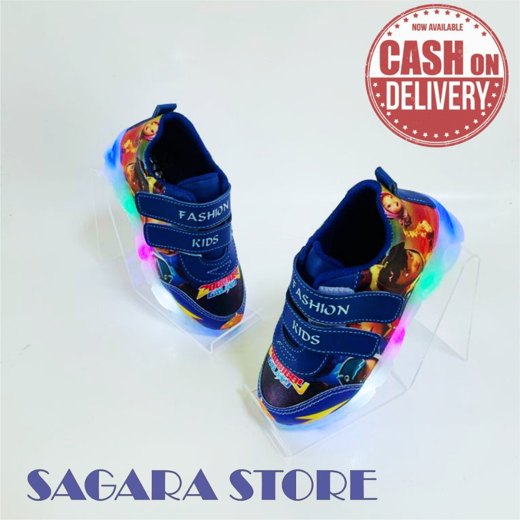 Sepatu Sneakers LED Anak Laki - Laki Moti boboy  / Sepatu Anak MENYALA