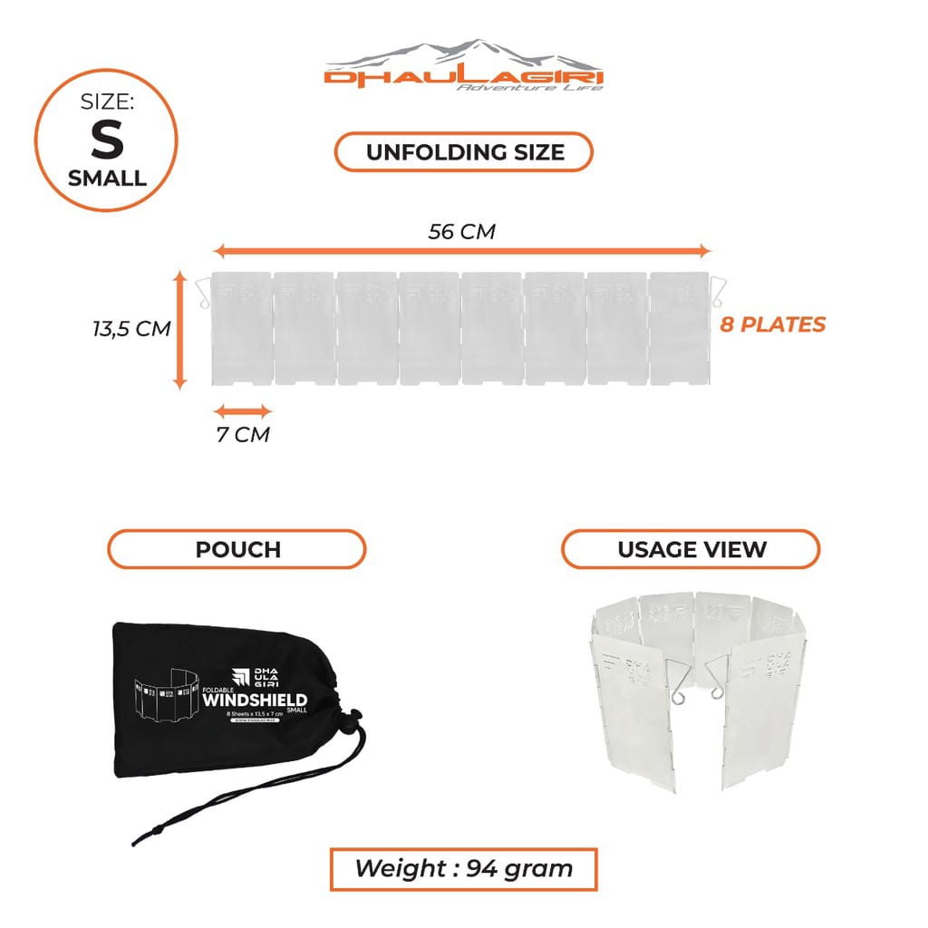 [COD] Wind shield dhaulagiri - alat pelindung angin kompor outdoor bahan metal anti angin