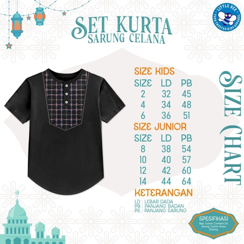 Kaos Kurta Anak Laki-laki 1-12 Tahun