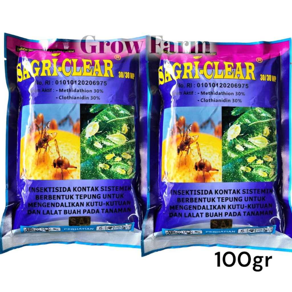 Insektisida sagri-clear 30/30 wp SAGRI CLEAR Bahan Aktif Clothianidin dan Methidation Basmi Hama Pad