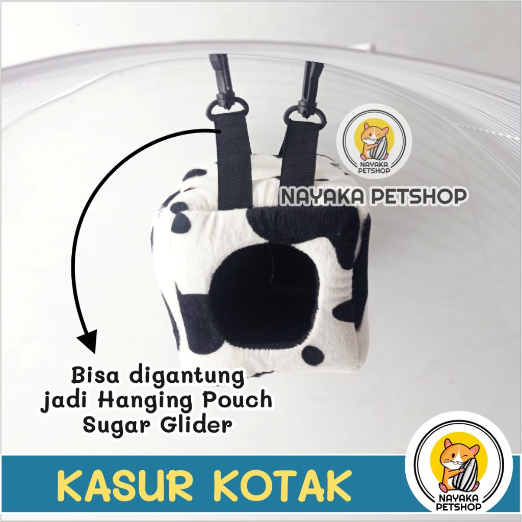 Kasur Hamster Kotak Sleeping Pouch Sugar Glider Rumah Sarang Ranjang Kandang Tupai Mini Bed Tempat Tidur Hewan