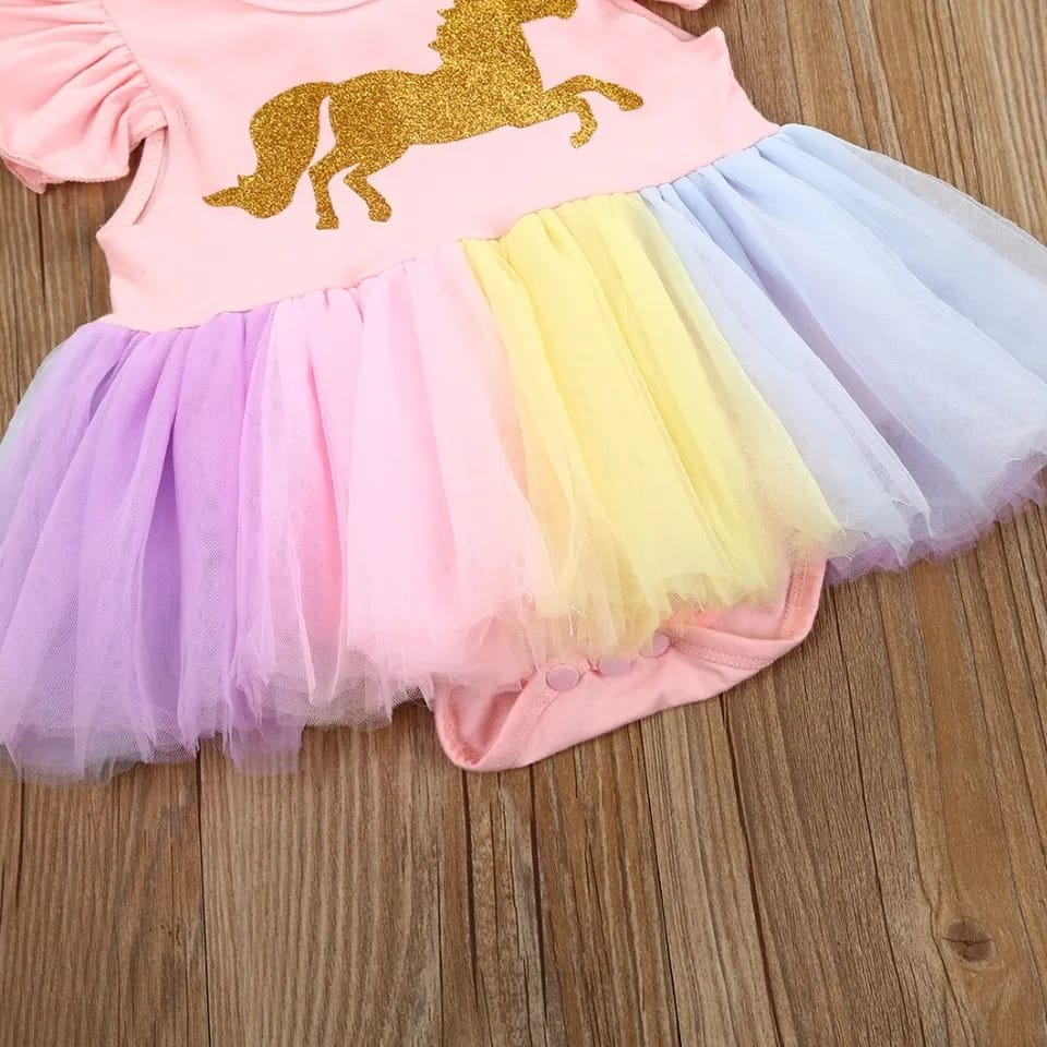 Gaun bayi 6 bulan Dress unicorn anak baju ulang tahun tutu Dress pesta