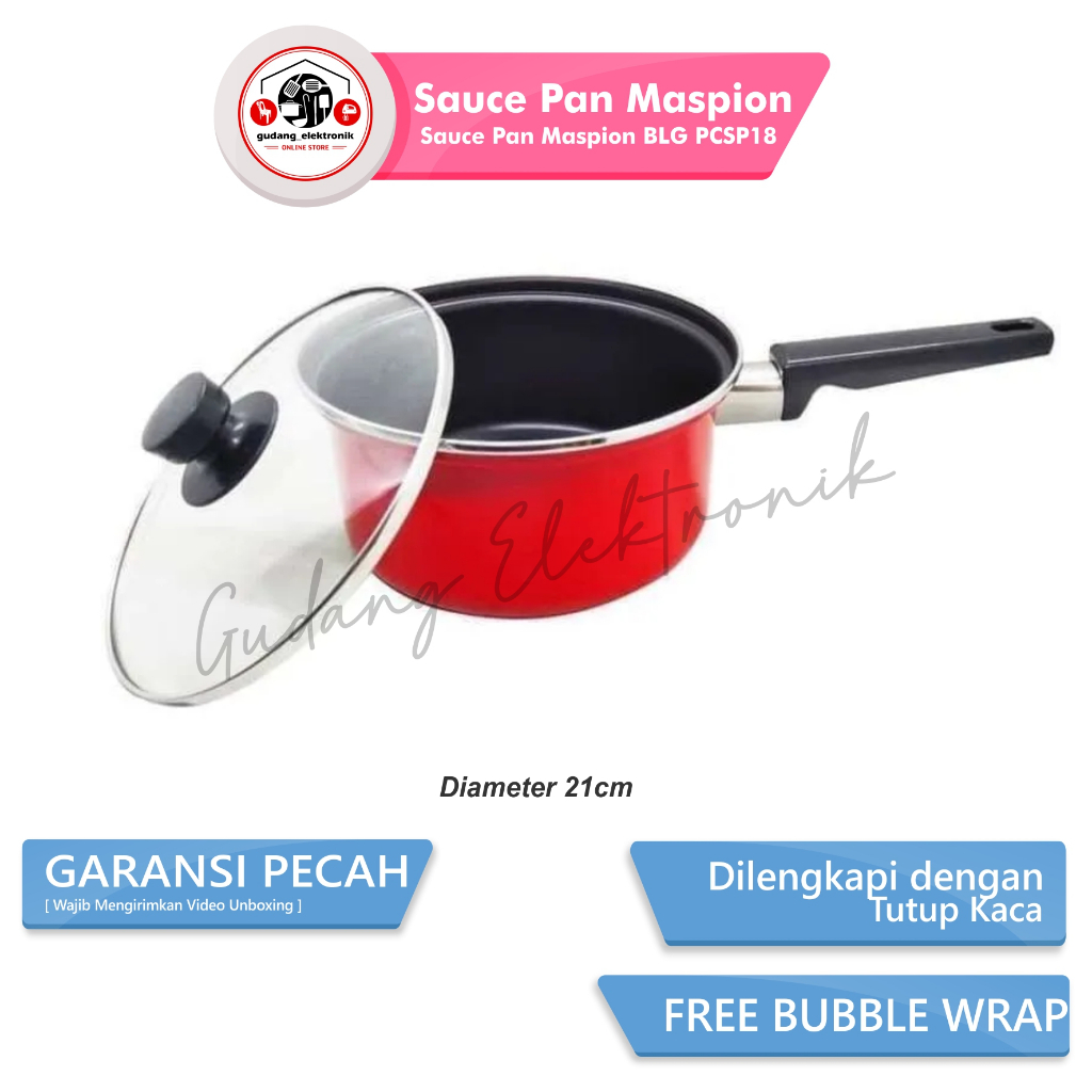 Panci gagang Maspion Sauce Pan Maslon Maspion 18CM BLG PCSP18