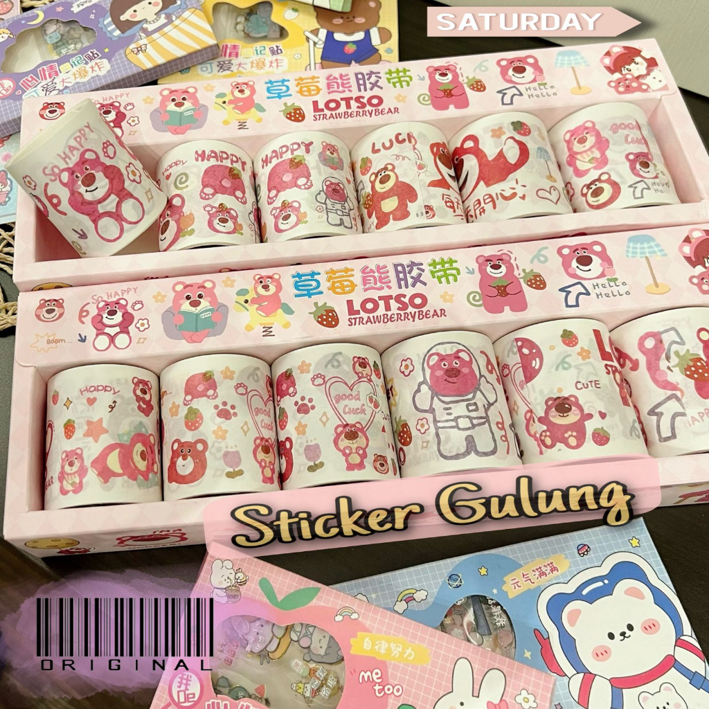 

Berkattoserba Sticker Gulung Viral Motif Karakter Lucu