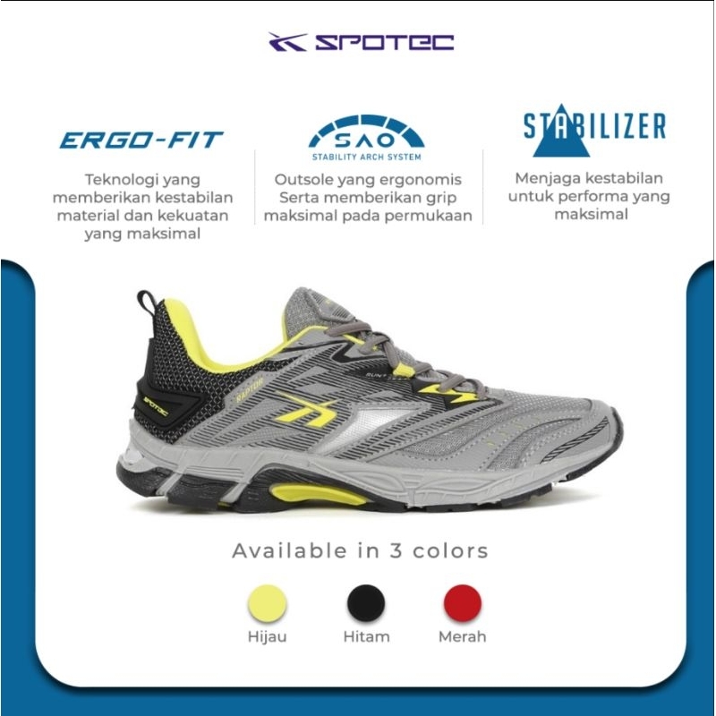 (SPOTEC ORIGINAL) Sepatu Spotec RUNNING / LARI RAPTOR