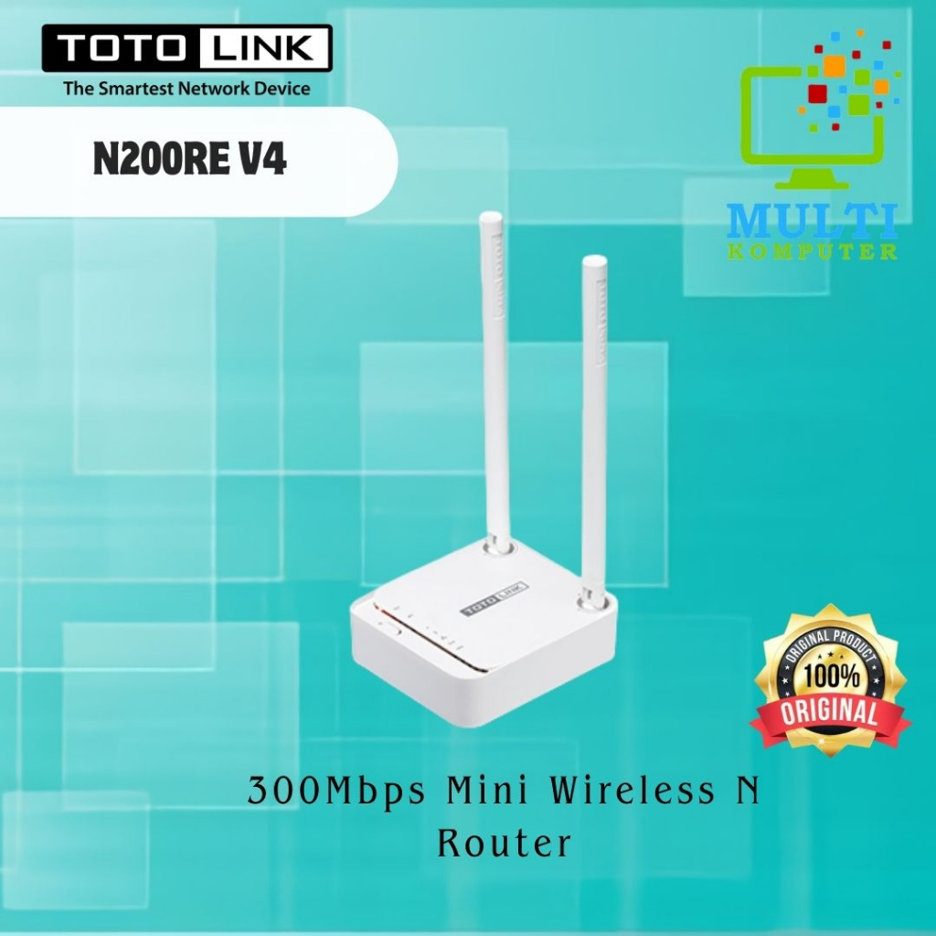 Totolink N200RE Router Wireless WiFi 300Mbps 2 Antena V4 Versi 5 Versi 4 V5 Versi4 Versi5