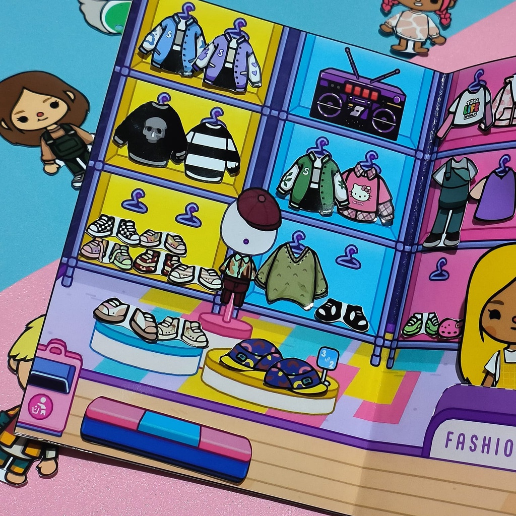 (Diskon) Ready Stock Bisa COD Mainan Edukasi Viral Toca Boca Series Lengkap PaperDoll Paper Book Qui
