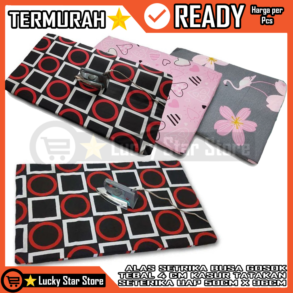 Alas Setrika Busa Gosok Tebal 4 Cm Foam Kasur Tatakan Seterika Uap Panas Anti Lengket 50cm X 96cm St