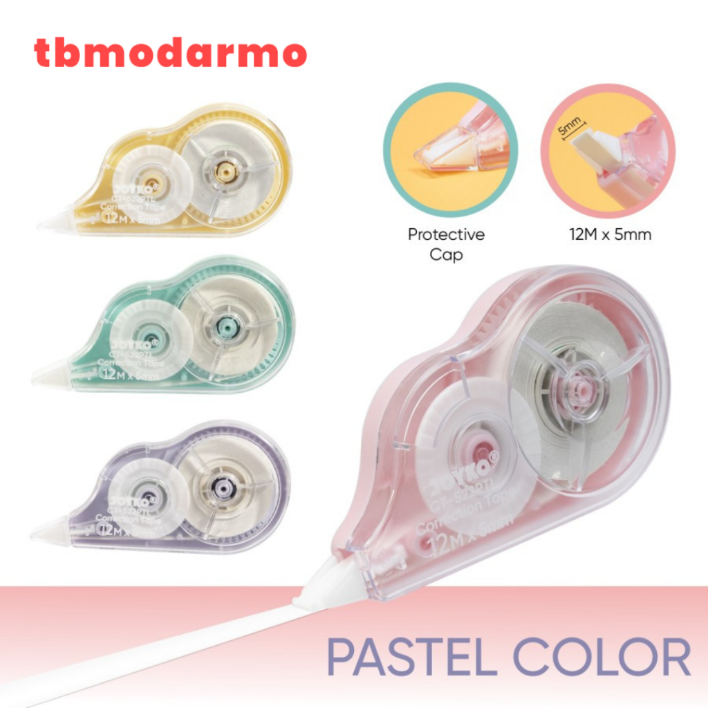 Pita Koreksi Correction Tape Joyko CT-522PTL Pastel Color