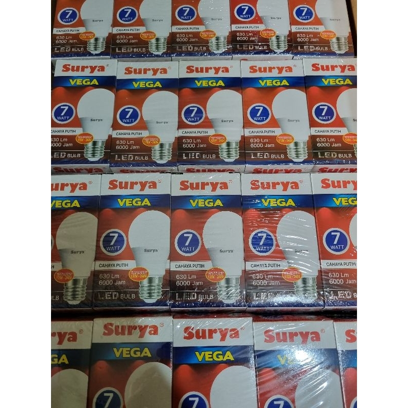 lampu surya vega 7 watt led bulb bergransi termurah