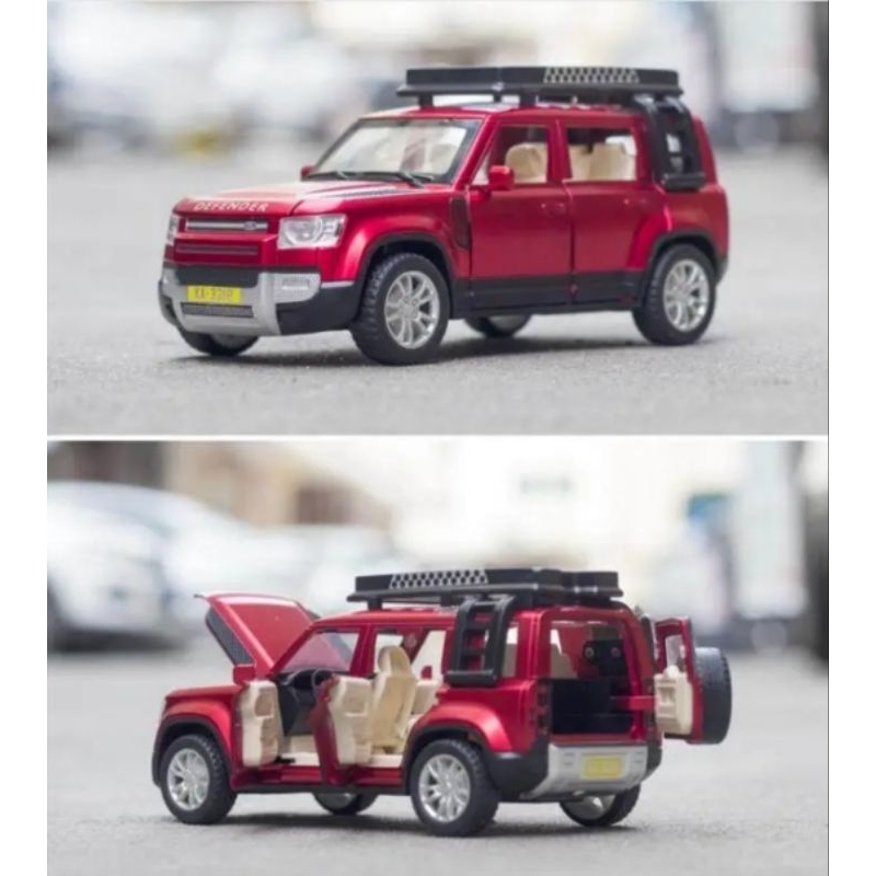 Diecast Mobil Land Rover Defender Miniatur Die-cast Mobil Jeep Skala 1:28