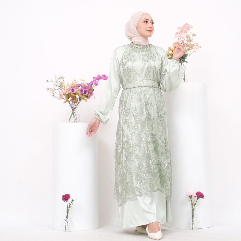 Jasmine DressDress VintageDress LebaranDress TileDress Sinature SimpleKorean Dress Hijab