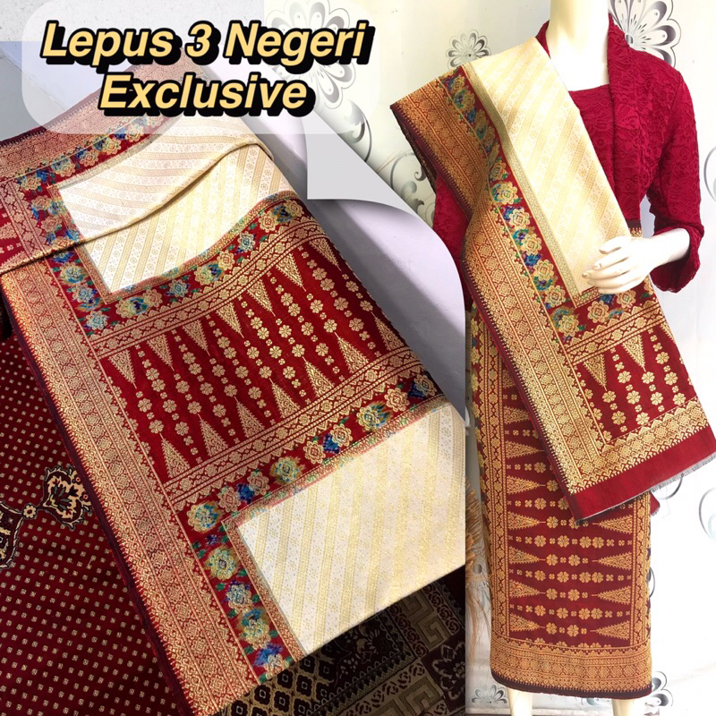 Songket Lepus 3 Negeri Exclusive-Asli Tenun Tangan Palembang