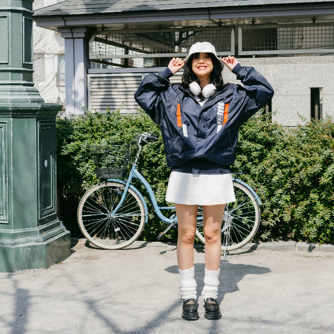 CLUB of 1986 Inazawa Retro Vintage Windbreaker Oversize Jacket