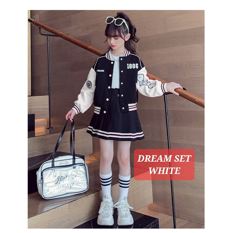 BAJUKIDDIE DREAM SET BAJU SETELAN FASHION KOREA ANAK REMAJA CEWEK IMPORT MODEL CASUAL SANTAI KEREN