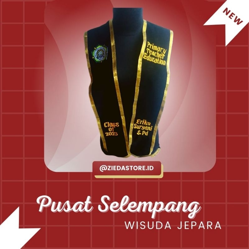 Selempang Wisuda Premium / Selempang Wisuda Bordir /Selempang Wisuda Bludru