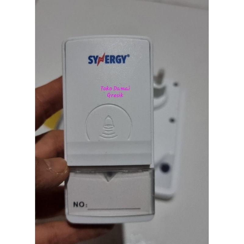 Synergy Bell bel pintu rumah wireless Kinetik SYN 9621T tanpa baterai
