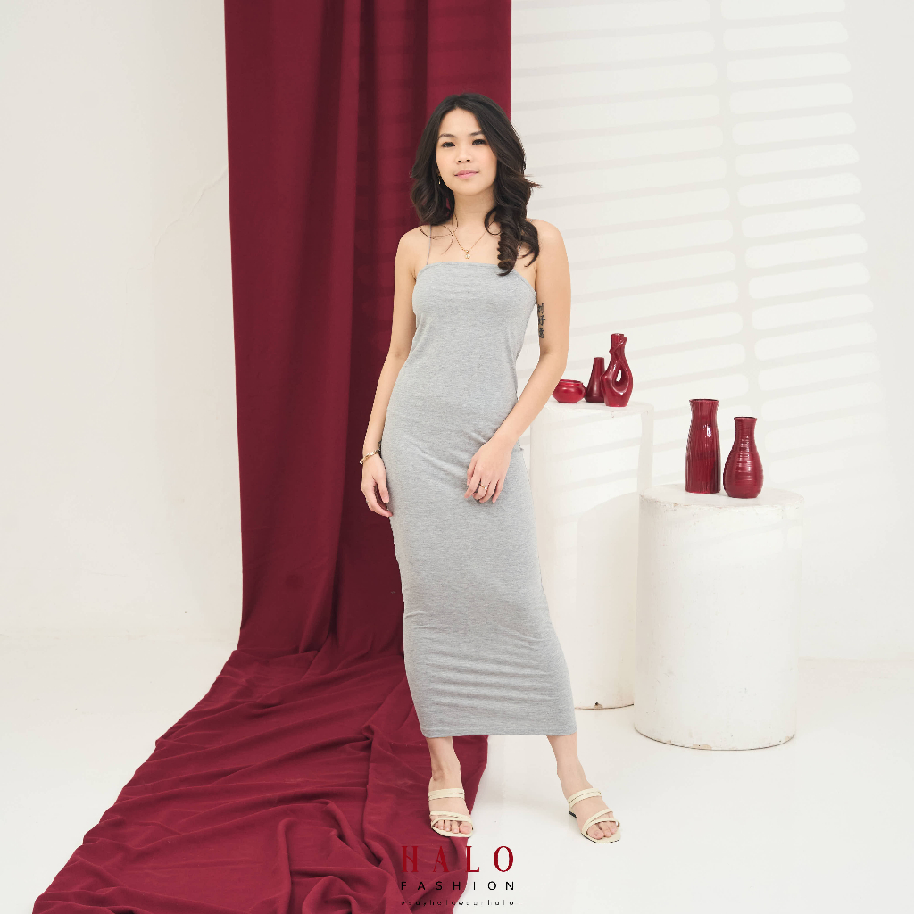 [HaloFashion] Maya Sexy Maxi Bodycon Dress Basic Dress Korean Fashion