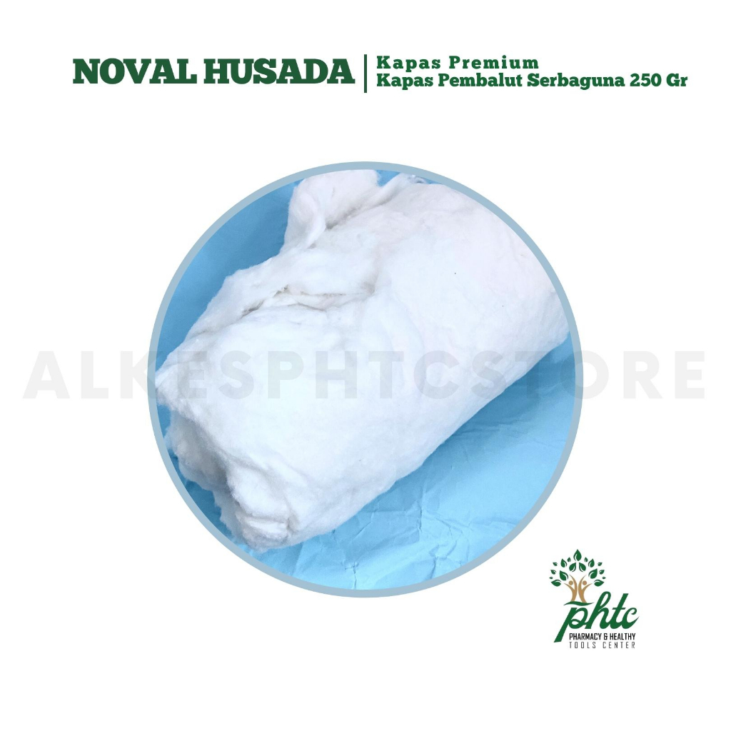 NOVAL HUSADA Premium Kapas 250gr l Kapas Pembalut 250gram l Kapas Gulung 250 gr Serbaguna