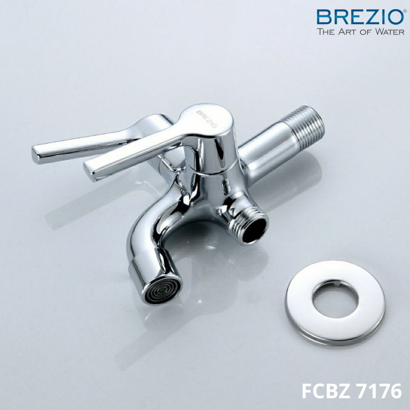 BREZIO FCBZ 7176 KERAN CABANG SHOWER TEMBOK DINDING KRAN AIR CHROME