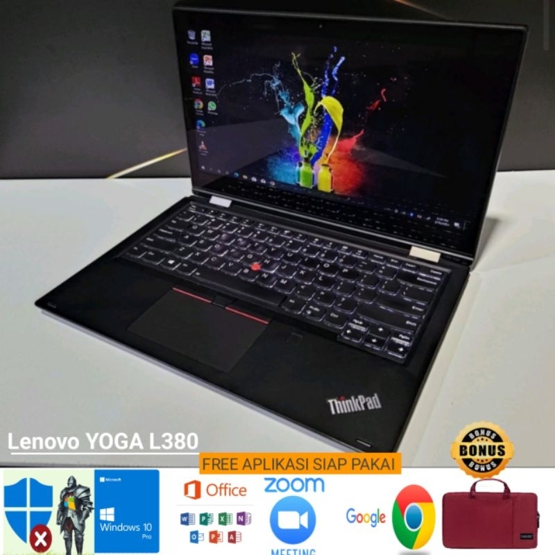 Laptop Lenovo L380 Core i7 Gen 8 Ram 16GB SSD 512GB Win 10 Flip - Touchscreen